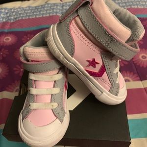 Gently worn Baby girl Converse Leather Sneakers